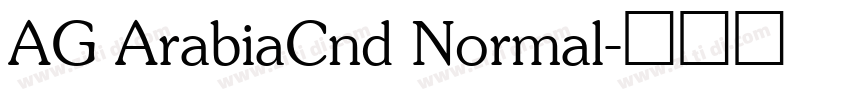 AG ArabiaCnd Normal字体转换